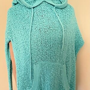 Torrid Turquoise Hoodie Light Sweater